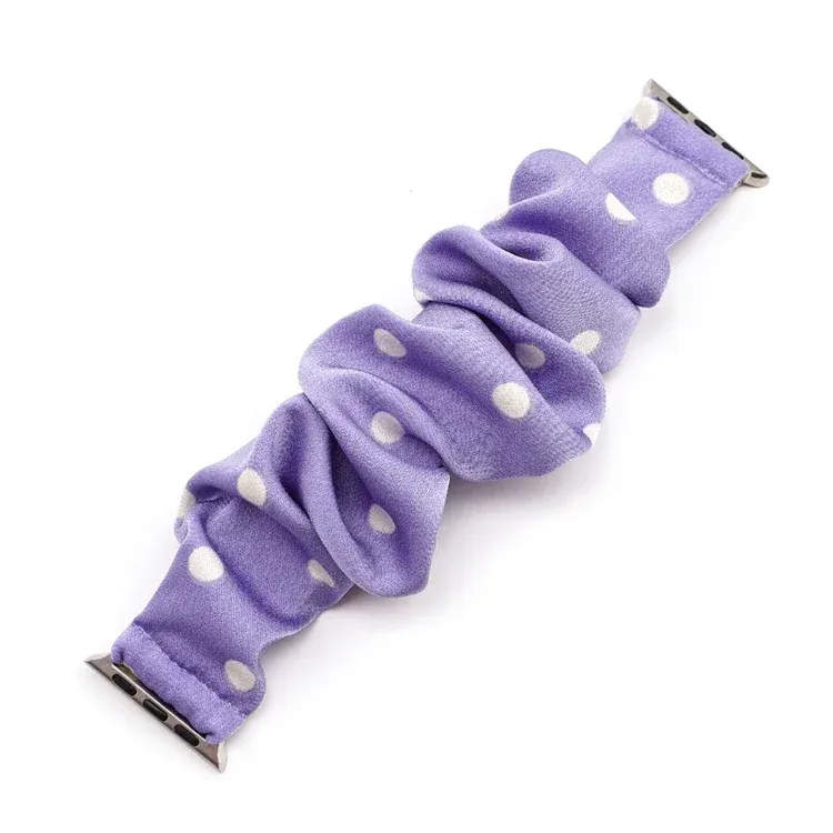 Cinturino elastico in tessuto per iWatch 7 6 5 SE 41 45 38 mm da donna e ragazze, cinturino in pizzo scrunchie, iWatch Serie 3 2 1 42 40 44 mm_voghion.com