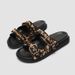 Plus Size Women's Animal Print Sandals (Summer Platform Slides - Round Toe With Adjustable Buckle Strap, Non-Slip Thick Sole For Casual & Beach Wear)_voghion.com