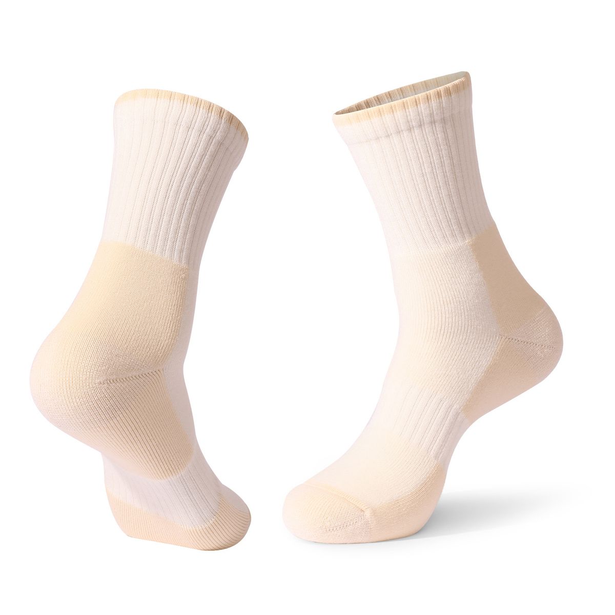Two Wolves Merino Wool Autumn Winter Women's Thickened Towel Bottom Hiking Mid-Calf Sports Socks Warm_voghion.com