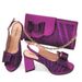 Scarpe da donna, set di scarpe e borse: tacchi alti a bocca di pesce con pochette quadrata (morbida) + fiore di strass_voghion.com