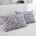 Gray Leopard Print Polyester Skin Friendly Bed Fitted Sheet Mattress Protector Fitted Sheet_voghion.com