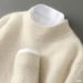 Men's 100% Wool Half-Turtleneck Sweater – Thick Winter Knit Pullover (Beige/Camel/Navy Blue, Sizes S-3XL, Oversized Fit For Layering)_voghion.com