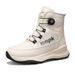 Winter Snow With Fleece Lining, Thickened Sole, Warm, Rotating Button, Harbin High-Top Shoes, Men's Cotton Boots_voghion.com