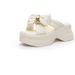 Summer New New Bowknot Rhinestone Thick Sole French Style Platform Versatile Women's Sandals_voghion.com