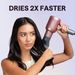 Hair Dryer,Blown Away Ionic Hair Dryer For Curly Hair With Diffuser, 1199W Fast Drying Blow Dryer,3-Attachments For All Hair Types,Light&Quiet,Rose GD_voghion.com