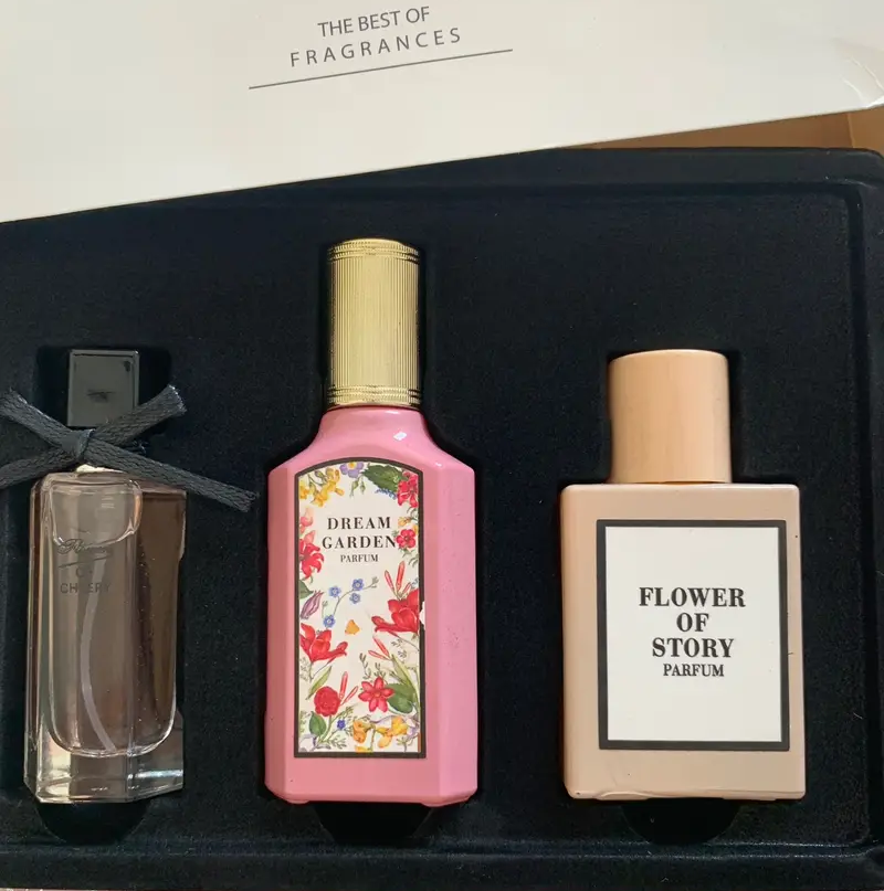 Confezione regalo di profumo con tre profumi, Eau de Toilette, adatta per affari e ufficio, per appuntamenti e regali di compleanno, per uso quotidiano, 25 ml_voghion.com