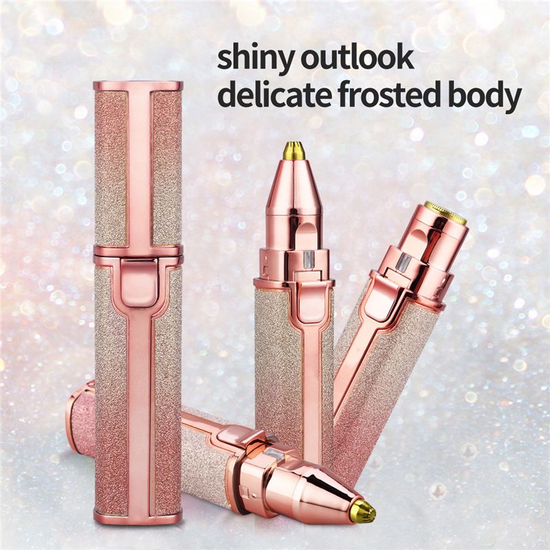 2-in-1 Electric Hair Trimmer & Eyebrow Shaper For Women – Portable Facial Hair Removal Device With Rechargeable & Battery Options_voghion.com