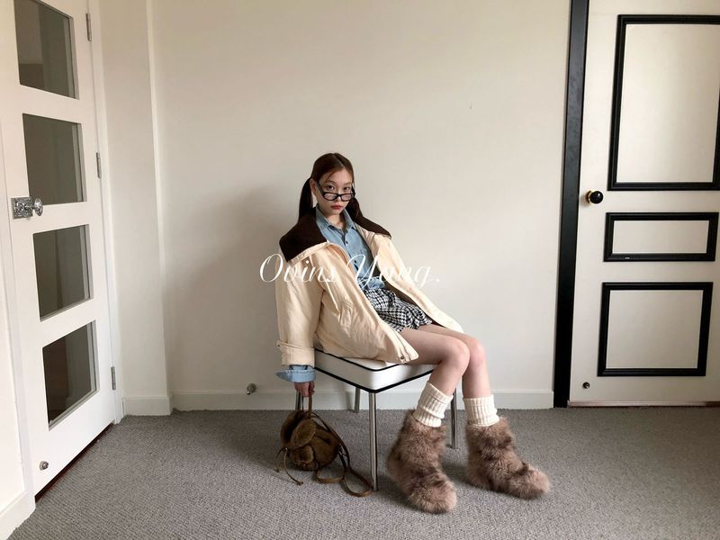 Ovyang Barn Style Lamb Wool Jacket Coat Women's Autumn And Winter Casual Unique Super Good-Looking Windbreaker_voghion.com