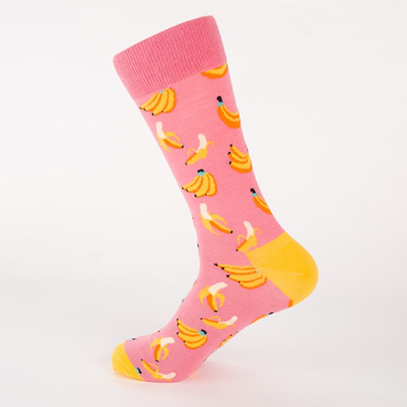 Calcetines de hombre Calcetines de hombre de frutas coloridas calcetines casuales de pareja de tubo medio_voghion.com