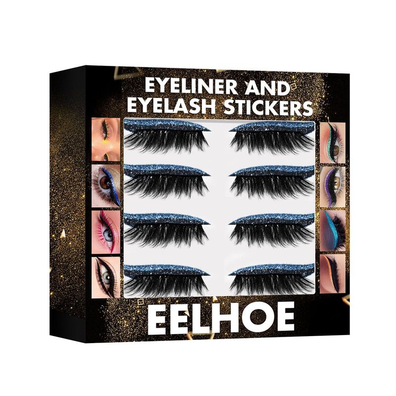 3D glitter eyeliner glue free self-adhesive shadow false eyelash eye makeup paste e lazy 2024_voghion.com