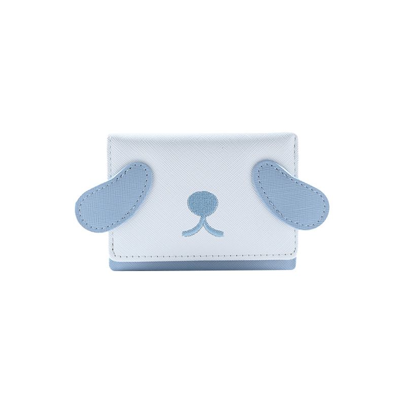 Portafoglio compatto alla moda per studenti INS 30% portamonete cucciolo femmina semplice sottile corto portafoglio cartone animato_voghion.com