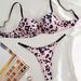 Women's Intimates Leopard Print Sexy Bra Thong Set Comfortable Gathered Underwear Set_voghion.com