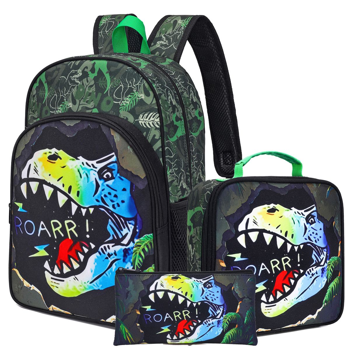 Kids Backpacks Football Three Piece Schoolbag Hot Sale Cute Elementary School Student Backpack Backpack_voghion.com
