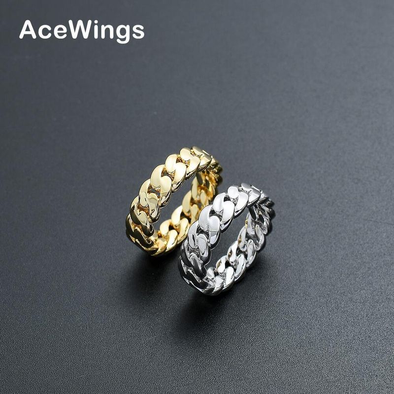 Anello da uomo in rame con personalità cubana a forma di Hip Hop da 6 mm, 8 mm e 10 mm_voghion.com