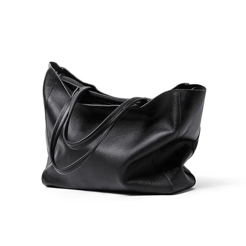100% sacs à bandoulière en cuir véritable femme grande vache naturelle femmes sacs à main en cuir luxe seau dames fourre-tout sacs à main 2021_voghion.com
