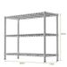 36' 3-Tier Chrome Wire Shelf - 350LBS Per Shelf, Heavy Duty Steel Storage Rack (36'W X 14'D X 36'H), Rust-Resistant For Kitchen/Laundry/Garage_voghion.com