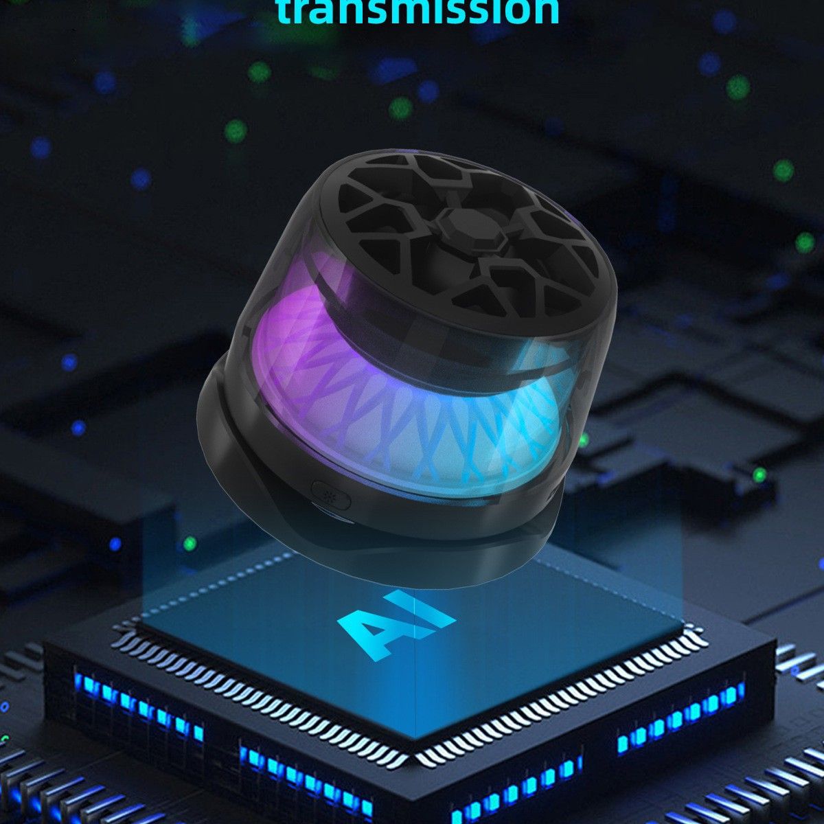 Mini haut-parleur magnétique sans fil Bluetooth, portable et lumineux, support de téléphone RGB, petit cadeau_voghion.com