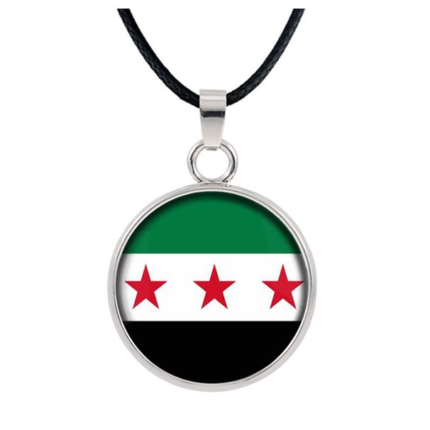 Collier avec nouveau drapeau syrien, sac tendance, porte-clés double face avec pierres précieuses_voghion.com