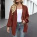 Women's Chunky Knit Cardigan With Lantern Sleeves & Pockets - Oversized V-Neck Open Front Sweater Coat For Fall Winter_voghion.com