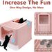 Foldable Litter Box, Covered Enclosed Toilet, Top Entry Splash-Proof Cat Toilet Model_voghion.com
