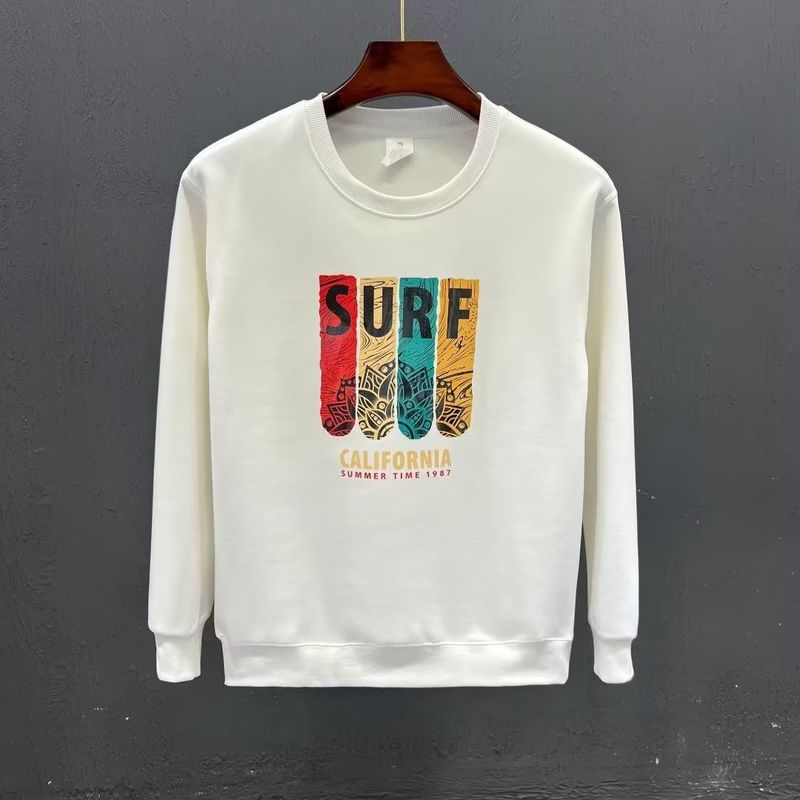 Ανδρικά ρούχα Crewneck Sweat Ανδρικά χαλαρά σχέδια με αίσθηση χαμογελαστό τύπωμα αμερικανικού στυλ ρετρό στυλ Instagram Μοντέρνο τοπ για την άνοιξη και το φθινόπωρο_voghion.com
