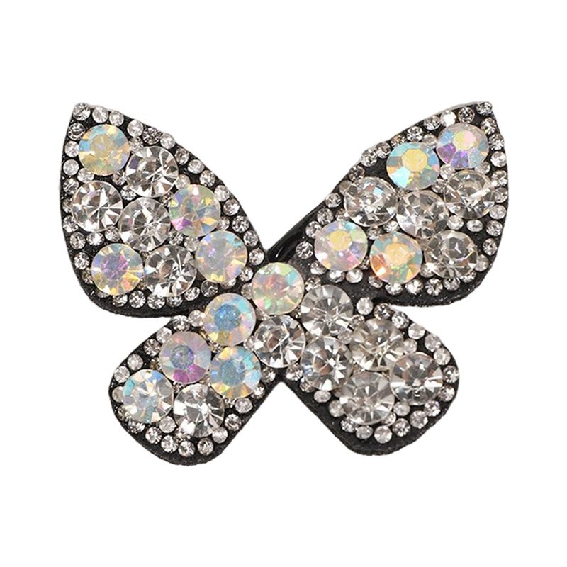Luxury Rhinestone Swan & Butterfly Love Diamond Hairpins - French Elegant Side Clips For Stylish Baby Hair - Premium Sparkling Accessories_voghion.com