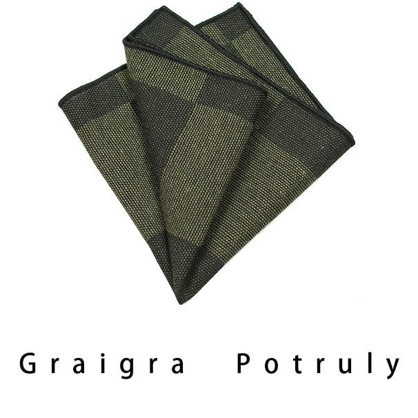 Small Wholesale Suit Tie Men's Solid Gray Tie Retro Business Plaid Pocket Square Set Square Scarf_voghion.com