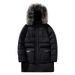 Herren-Winterparka mit abnehmbarer Kapuze und Kunstpelzbesatz, übergroße Passform, schwere Polyesterfüllung, Design mit mehreren Taschen, lässige lange Jacke_voghion.com