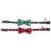 Classic Red Green Christmas Snowflake Cat Collar With Bell And Adjustable Bow Tie_voghion.com