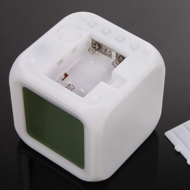 Mood-Changing LED Alarm Clock With 7 Color Shifts - Modern Digital Clock With Soft Wake-Up Light, Battery Powered, Simple Design For Bedroom & Office​_voghion.com