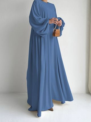 Damenbekleidung Einfache Kleidung Robe Abaya Kleid Robe_voghion.com