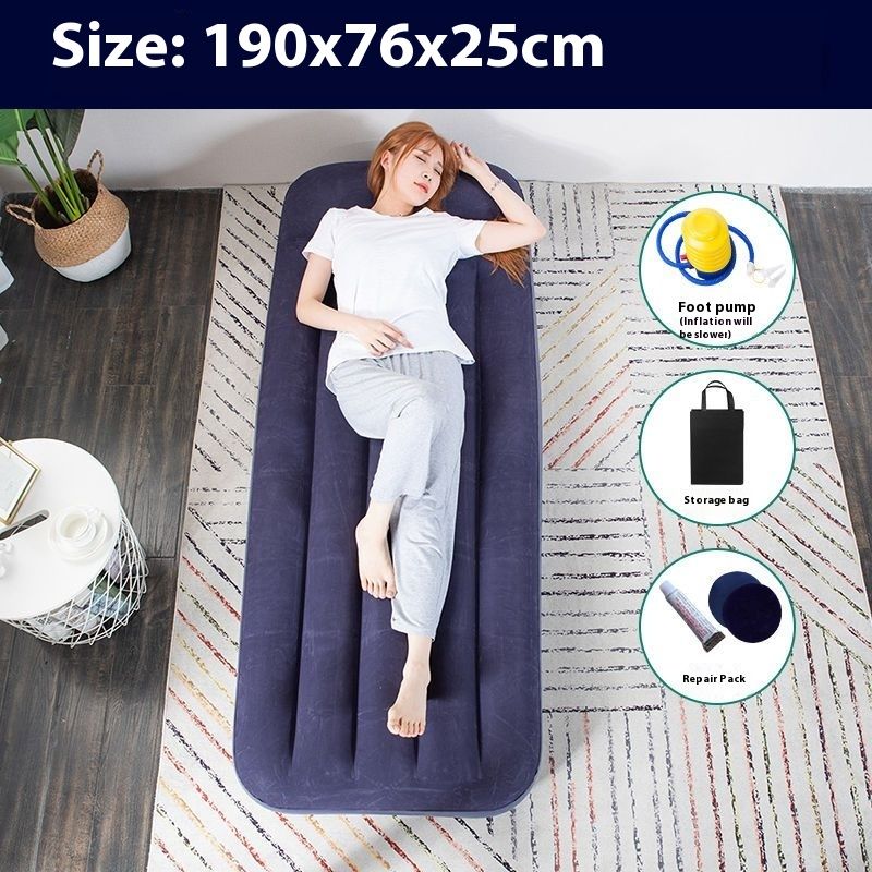 Colchão inflável grande dobrável para uso doméstico, cama simples e portátil, almofada inflável para ar livre_voghion.com