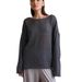 Damenbekleidung Eleganter Spitzen-Strickpullover Damen Herbstmode Lockere Passform Rundhals Langarm Boho Chic Top_voghion.com