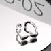 Black Sunglasses Ring For Men And Women, Niche Design With High-end Feel, Couple's Adjustable Open Finger Ring, Trendy_voghion.com