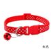Little White Cat 1.0 Pet Dog Patch Bell Polka Dot Collar_voghion.com