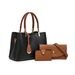 Elegante set tote madre-figlia - Borsa a tracolla e a spalla di grande capacità con più scomparti, borsa alla moda in pelle PU per donna_voghion.com