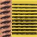 200 Clusters de Extensões de Cílios DIY - Volume Misto 80D e 40D (Bandejas Amarelas e Rosas, Autoaplicação para um Visual Natural/Completo)_voghion.com