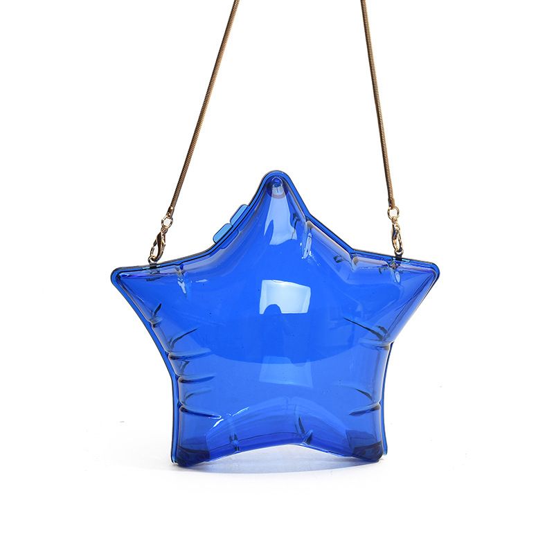 Borse a tracolla da donna, graziose e compatte, borsa alla moda a forma di stella a cinque punte, borsa da pranzo da donna in tinta unita, borsa a tracolla con catena e tracolla singola_voghion.com