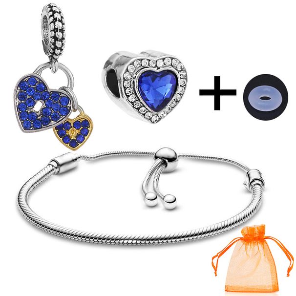 Braccialetti con ciondoli, accessori di lusso fai da te, accessori con stella di diamanti blu con catena di base a lunghezza regolabile_voghion.com