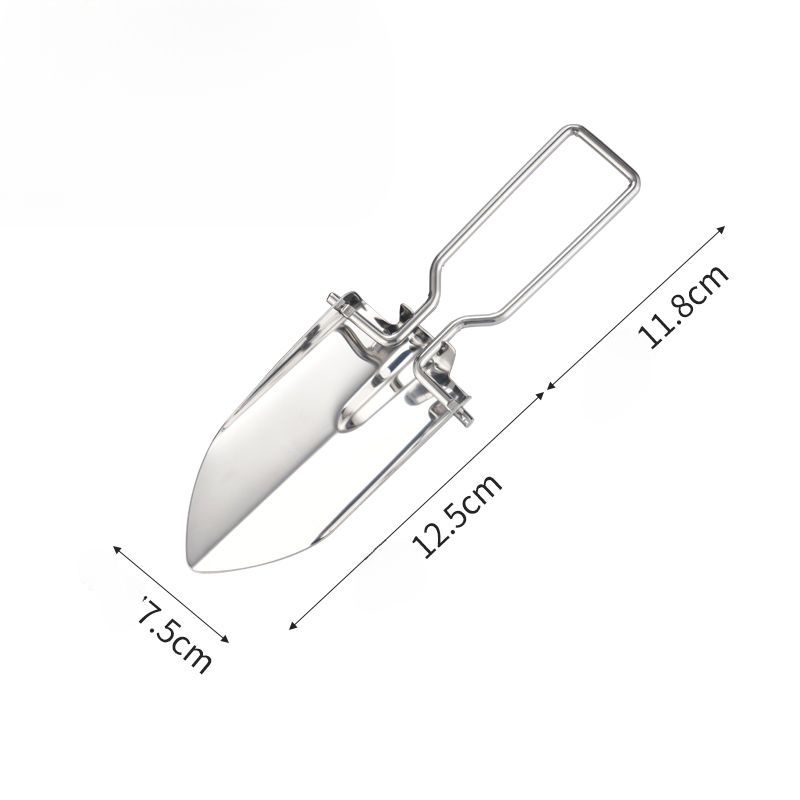 Pala piccola da campo in acciaio inossidabile pieghevole multifunzionale per campeggio all'aperto per scavare verdure selvatiche e_voghion.com