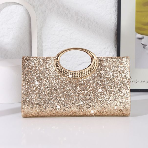 Neue Abendtasche, große Handtasche mit rundem Ring, High-End-Textur, funkelnde Modetrend-Clutch_voghion.com