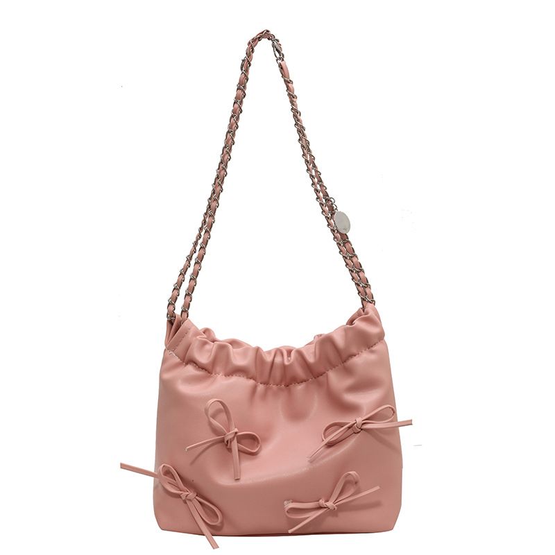 Borsa a secchiello da donna, design plissettato, piccola borsa a mano, semplice borsa a secchiello da donna, borsa a tracolla alla moda_voghion.com