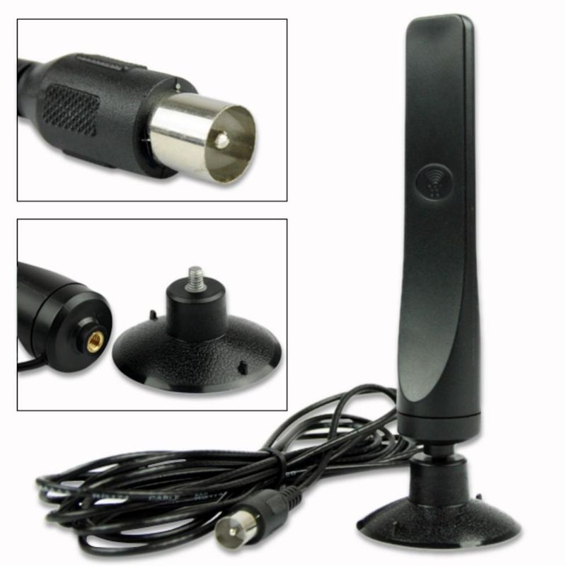 DVB-T TV Antenna Digital TV HDTV Receiver Indoor Outdoor HDTV Antennas Digital Analogue Signal Strength DVB-T Satellite Aerial_voghion.com