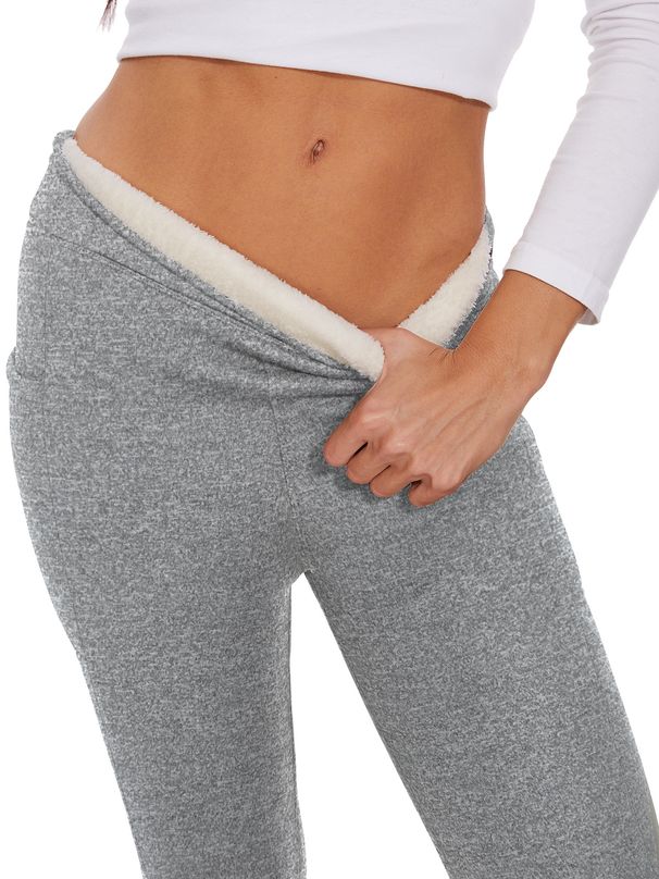 Leggings in velluto spesso da donna, stile tascabile, caldi e spessi, da indossare all'esterno_voghion.com