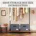 Family Organizer Large Capacity Shoe Storage Box Multi Functional Foldable Organizer With Clear Window Stackable Design_voghion.com