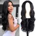 Synthetic Clip-in Wigs Wigs Women's Black Middle Parted Long Curly Hair Big Wave Machine Made Headpiece Simulation Scalp_voghion.com
