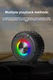 Bluetooth speaker in tire shape: 15W high power, heavy subwoofer, 1200mahlong-lasting battery life, support TFcard/U disk playback, colorful lights_voghion.com