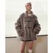 Beikastudios American Style Fleece-Lined For Women, New Autumn And Winter Eco-Friendly Stand Collar Fur Coat_voghion.com
