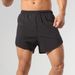 Pantalones cortos deportivos de verano para hombre, de secado rápido, transpirables, de doble capa, para correr y entrenar._voghion.com