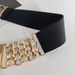 HOT Fashion Elastic Gold Chain Belt Female Waist Stretch Cummerbunds Designer Belts For Women High Quality Corset Waistband_voghion.com